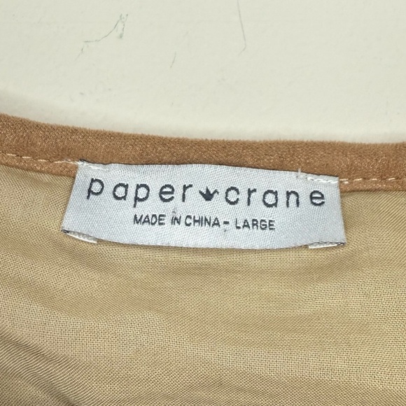 ANTHRO PAPER CRANE Jenea Cozy Neutral Quilted Sleeve Boxy Fall Teddy Jacket - Picture 4 of 7